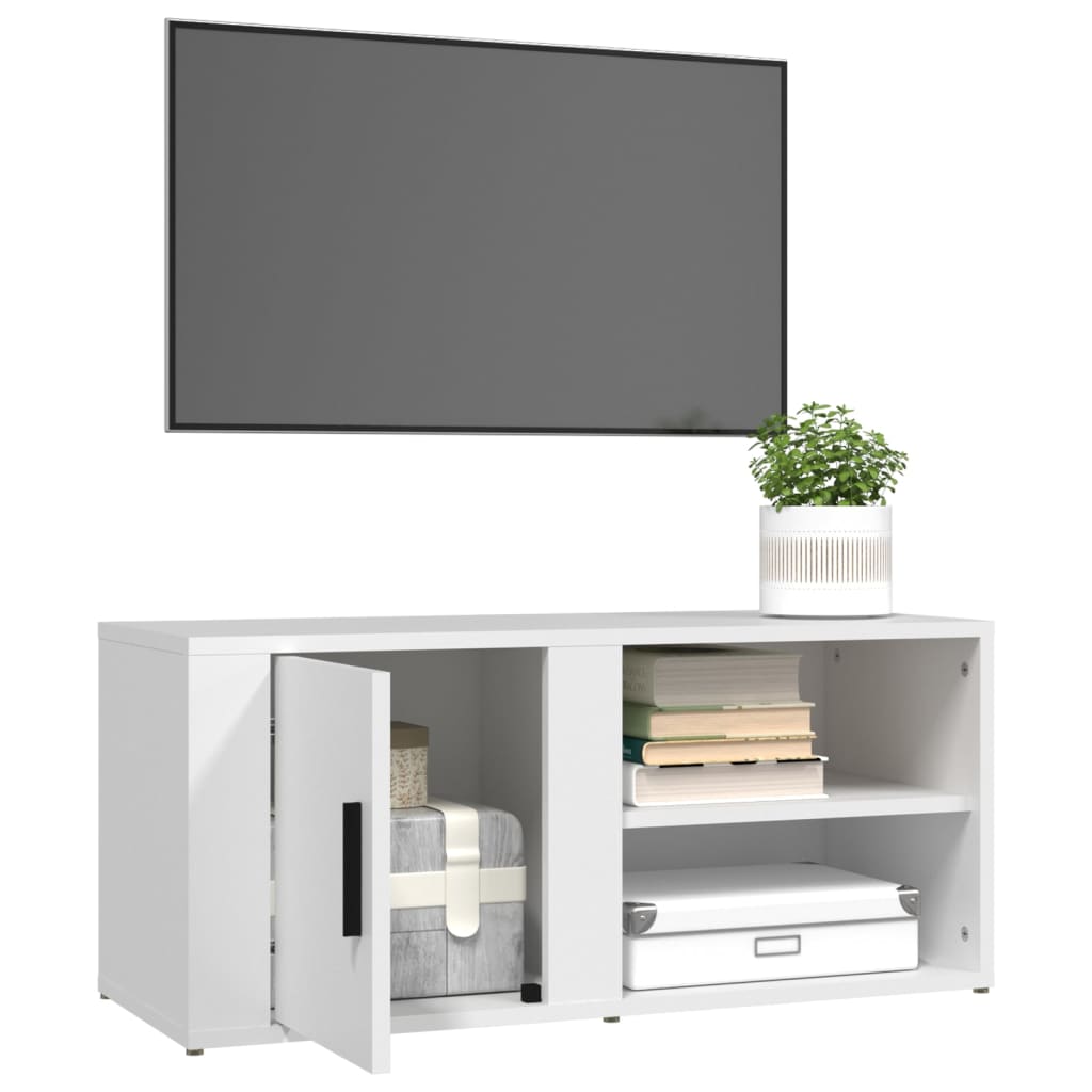 Meubles TV 2 pcs Blanc 80x31,5x36 cm Bois d'ingénierie