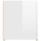 Meuble TV Blanc brillant 80x31,5x36 cm Bois d'ingénierie