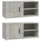 TV cabinet 2 pcs Concrete gray 80x31.5x36 cm Engineered wood