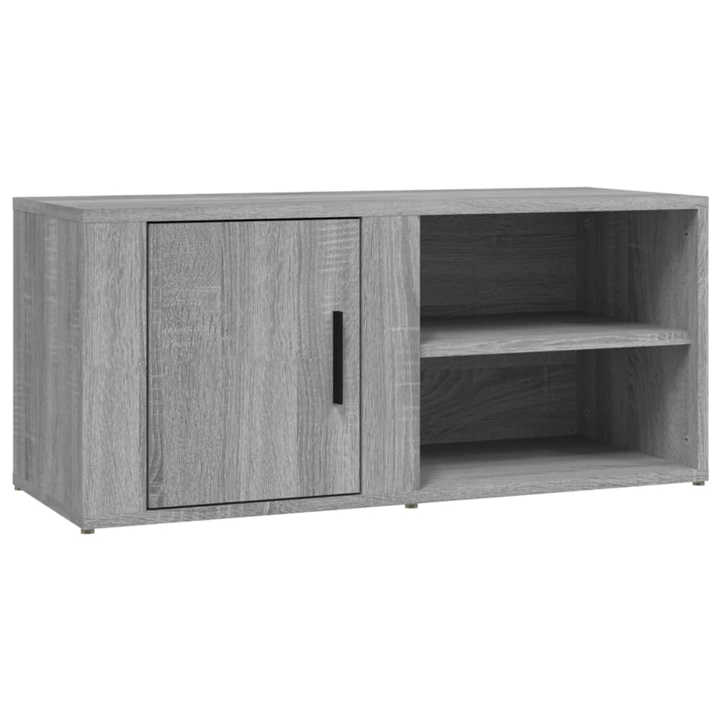 Meuble TV Sonoma gris 80x31,5x36 cm Bois d'ingénierie