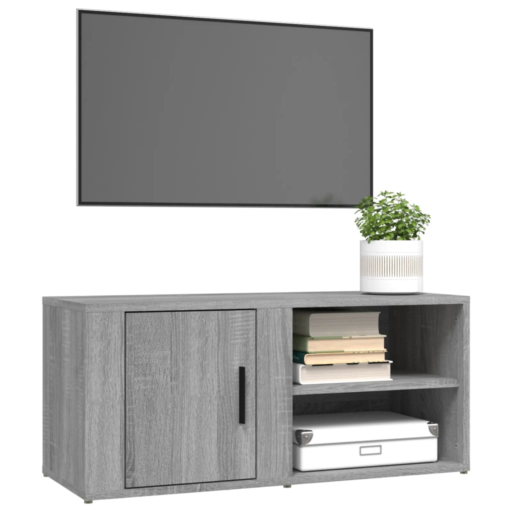 Meuble TV Sonoma gris 80x31,5x36 cm Bois d'ingénierie