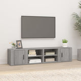 TV cabinet 2 pcs Sonoma gray 80x31.5x36 cm Engineered wood