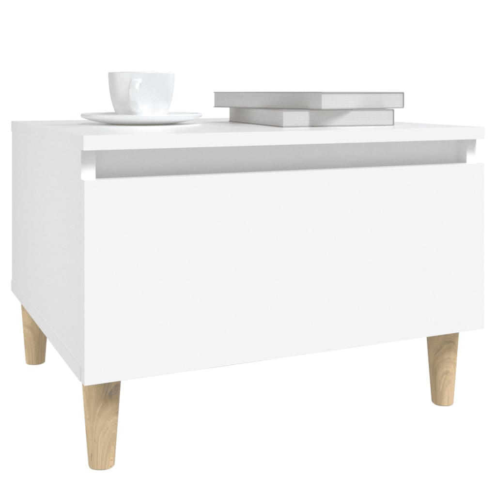 Side tables 2 pcs White 50x46x35 cm Engineered wood