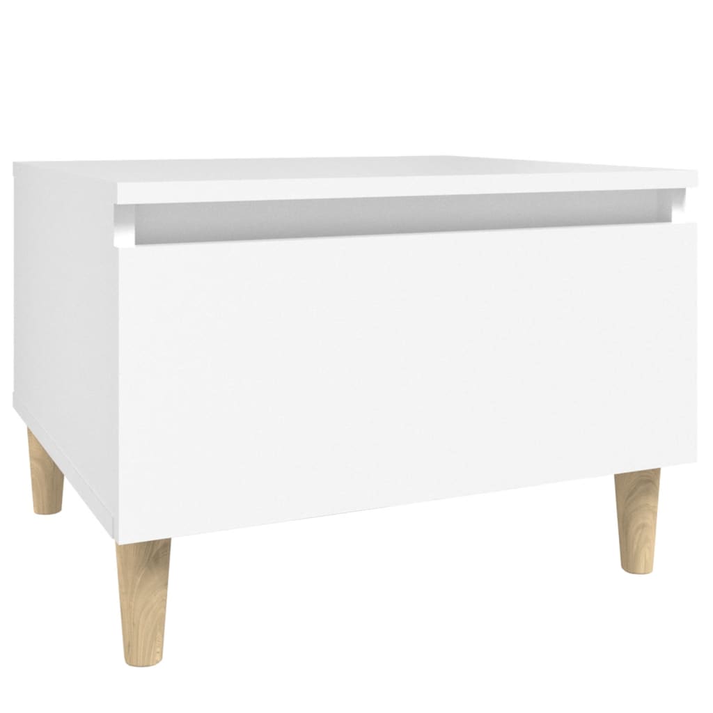 Side tables 2 pcs White 50x46x35 cm Engineered wood