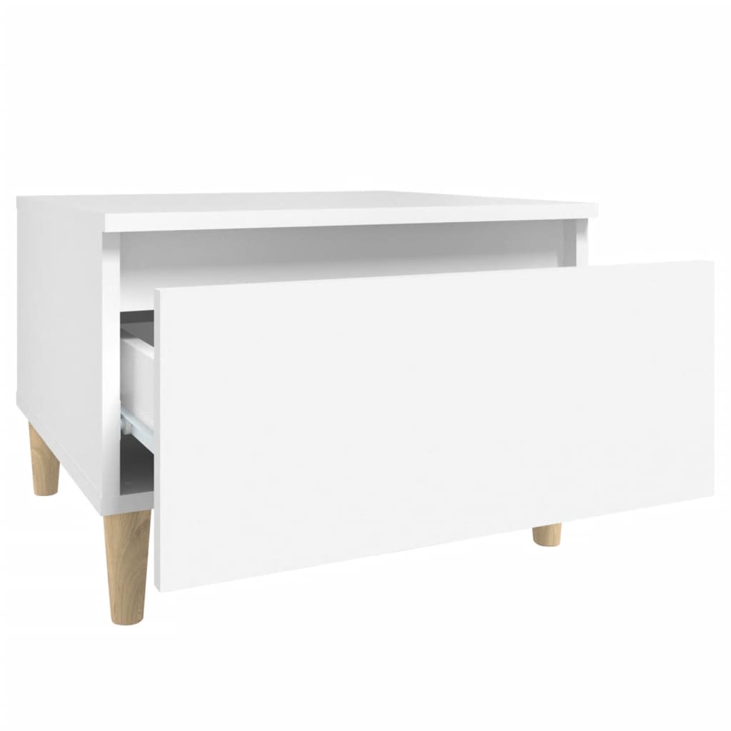 Side tables 2 pcs White 50x46x35 cm Engineered wood