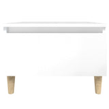 Table d'appoint Blanc brillant 50x46x35 cm Bois d'ingénierie