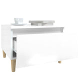 Tables d'appoint 2pcs Blanc brillant 50x46x35cm Bois ingénierie