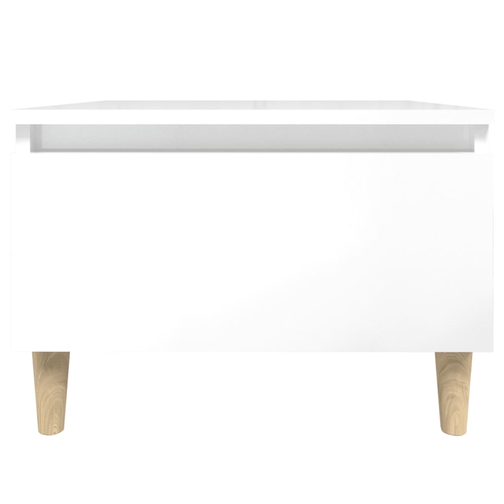 Side tables 2pcs Glossy white 50x46x35cm Engineered wood