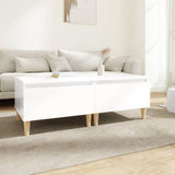 Side tables 2pcs Glossy white 50x46x35cm Engineered wood