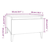 Table d'appoint Blanc brillant 50x46x35 cm Bois d'ingénierie