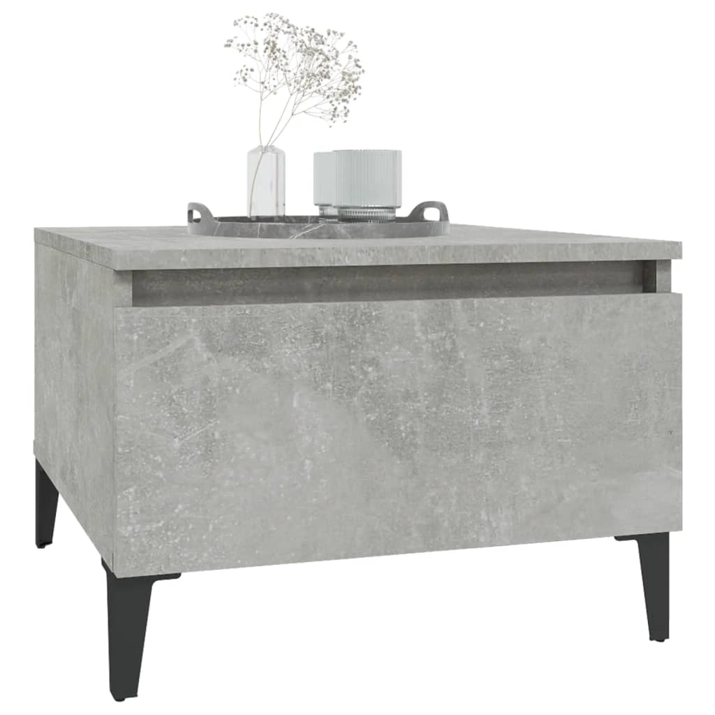 Side tables 2 pcs Concrete grey 50x46x35 cm Engineered wood