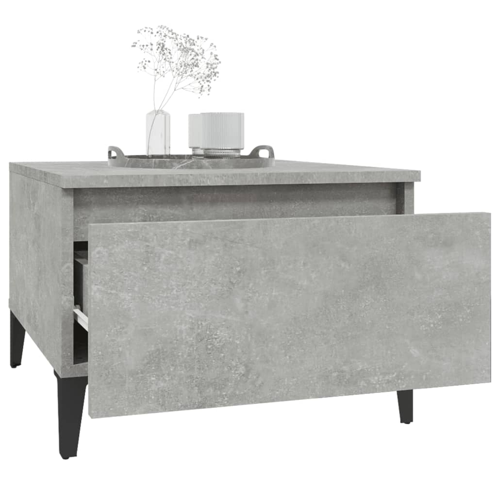 Side tables 2 pcs Concrete grey 50x46x35 cm Engineered wood