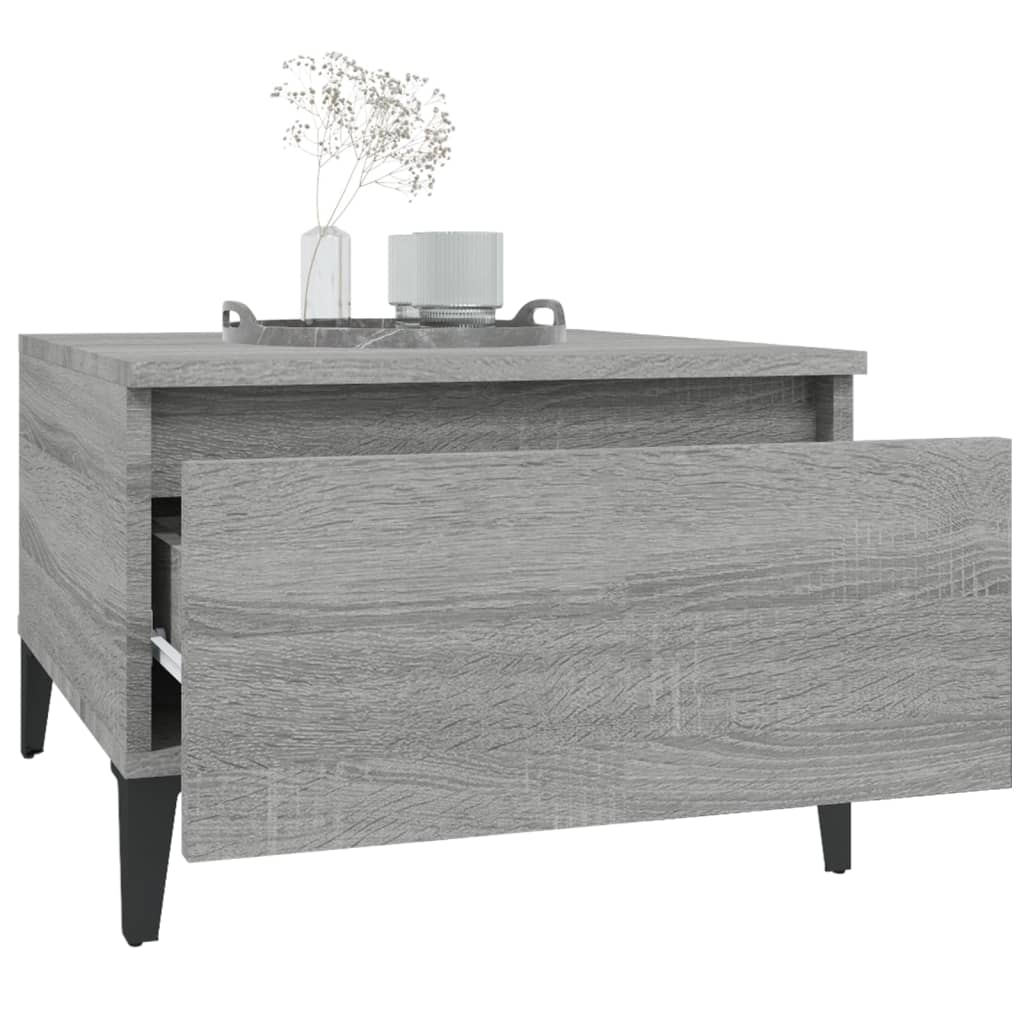 Beistelltische 2 Stk. Sonoma grau 50x46x35 cm Holzwerkstoff