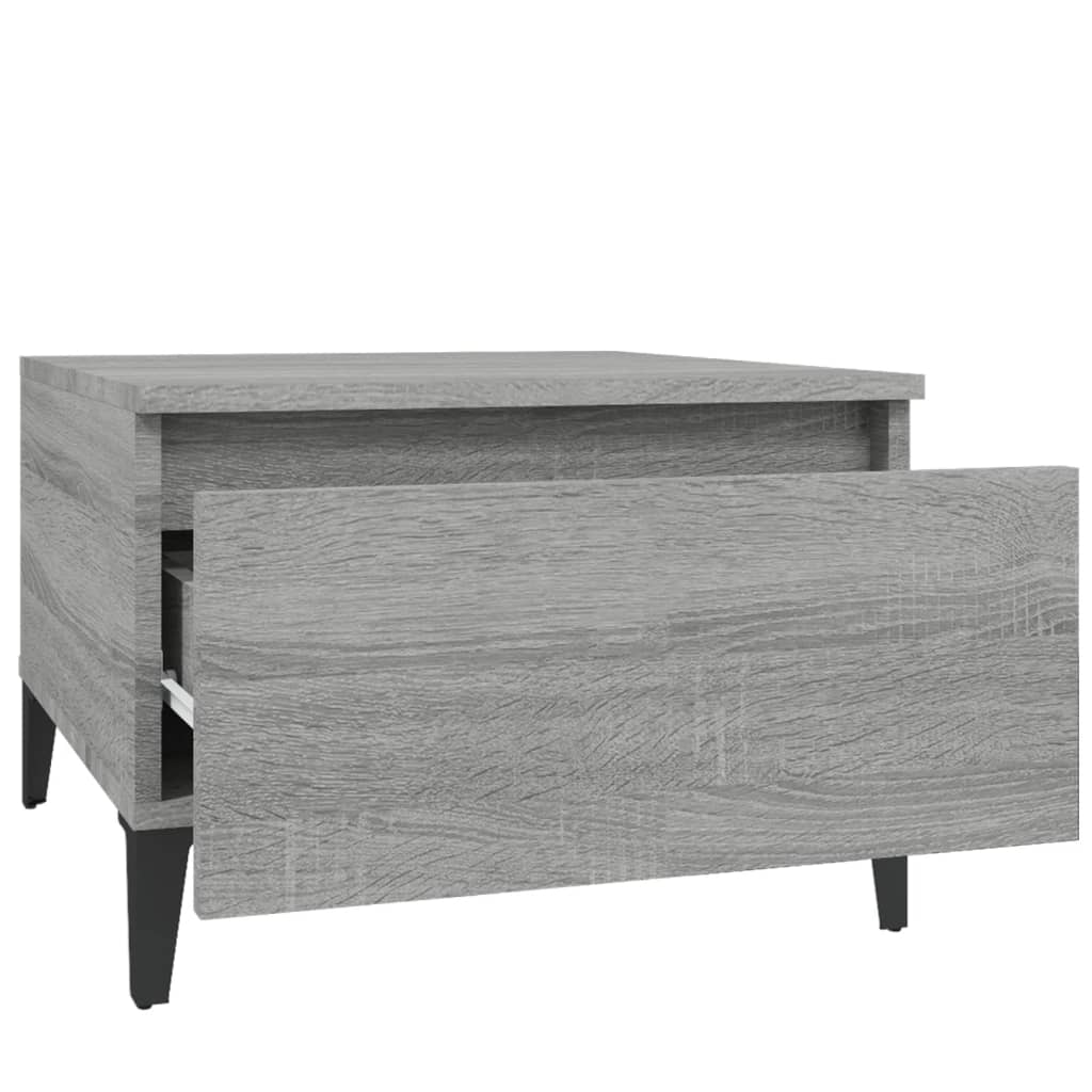 Tables d'appoint 2 pcs Sonoma gris 50x46x35 cm Bois ingénierie