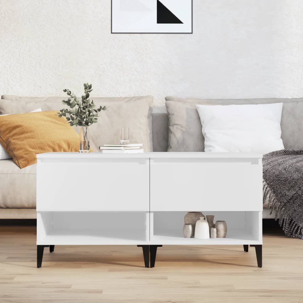 Side tables 2 pcs White 50x46x50 cm Engineered wood