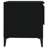 Side tables 2 pcs Black 50x46x50 cm Engineered wood