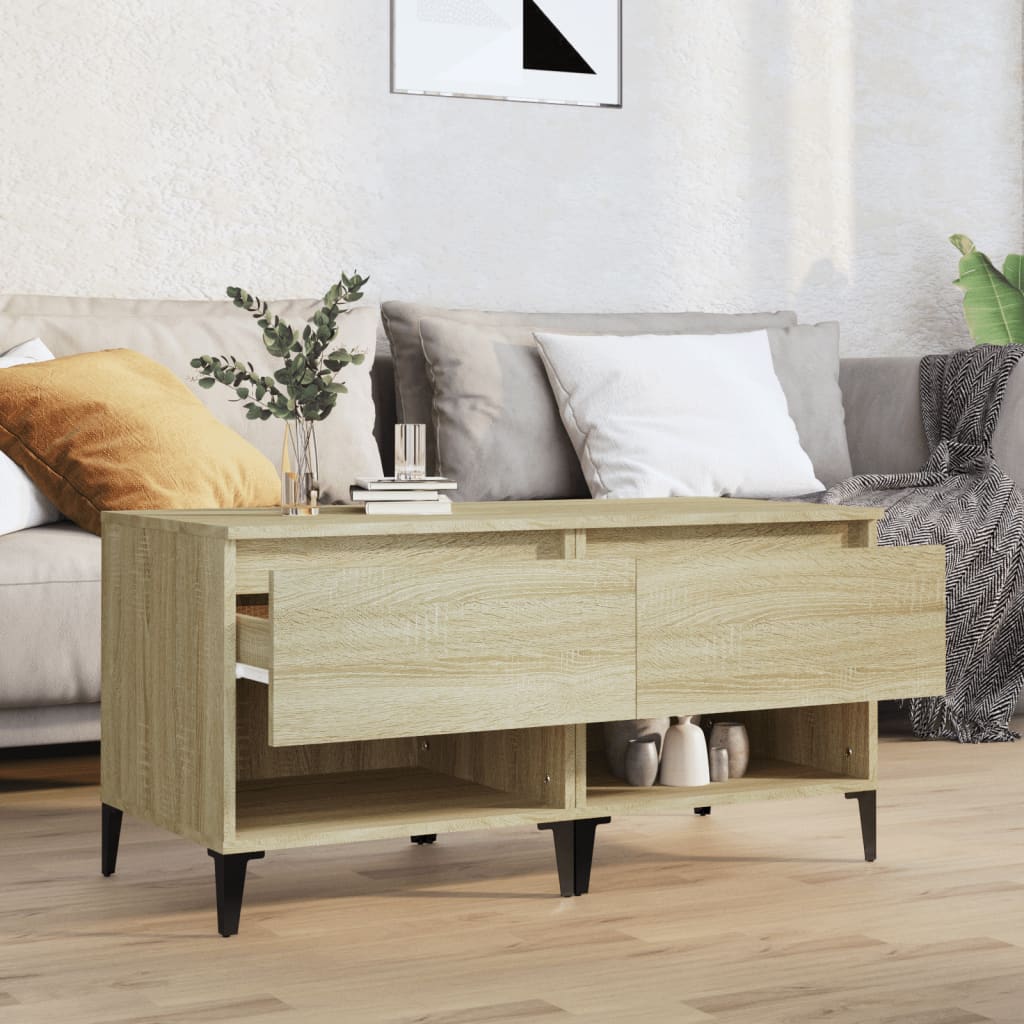 Side tables 2 pcs Sonoma oak 50x46x50 cm Engineered wood