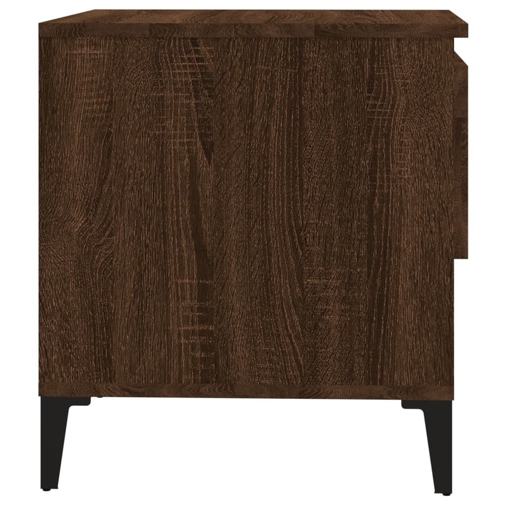 Side tables 2 pcs Brown oak 50x46x50 cm Engineered wood