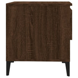 Side tables 2 pcs Brown oak 50x46x50 cm Engineered wood