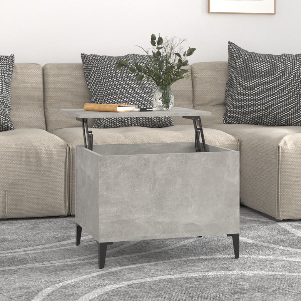 Concrete Grey Coffee Table 60x44.5x45 cm Engineered Wood