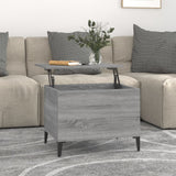 Sonoma grauer Couchtisch 60x44,5x45 cm Holzwerkstoff