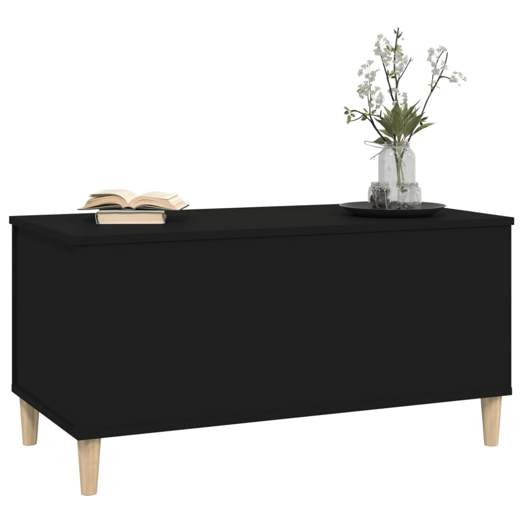 Table basse Noir 90x44,5x45 cm Bois d'ingénierie