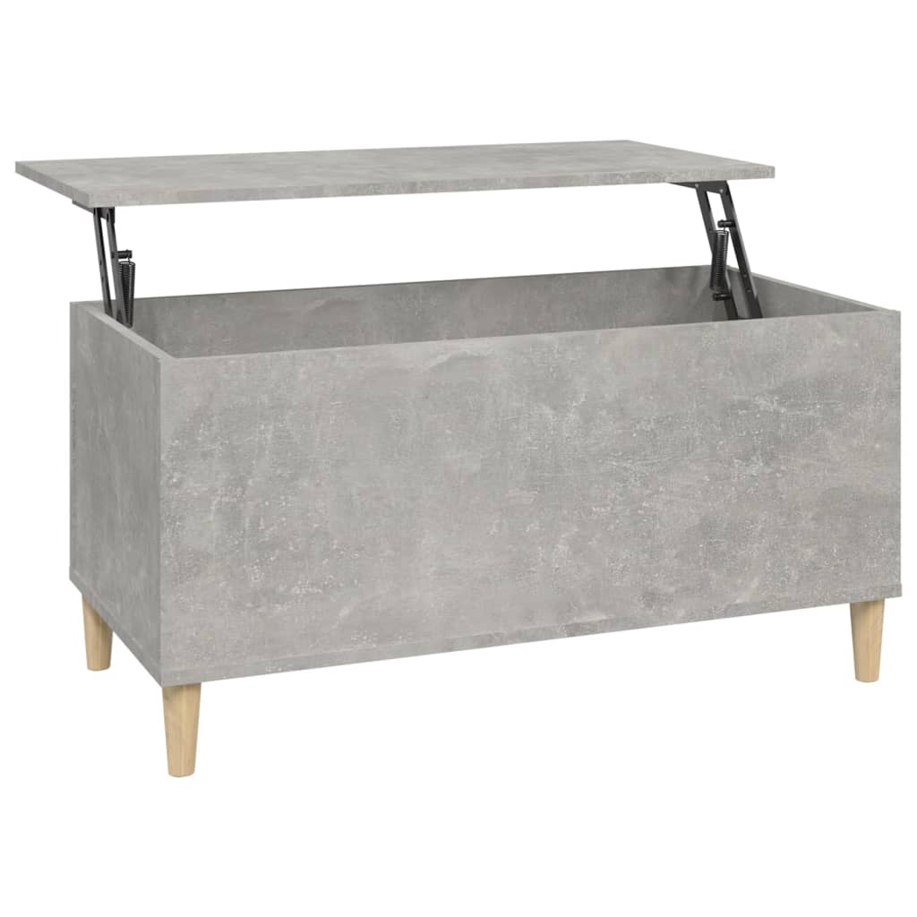 Table basse Gris béton 90x44,5x45 cm Bois d'ingénierie