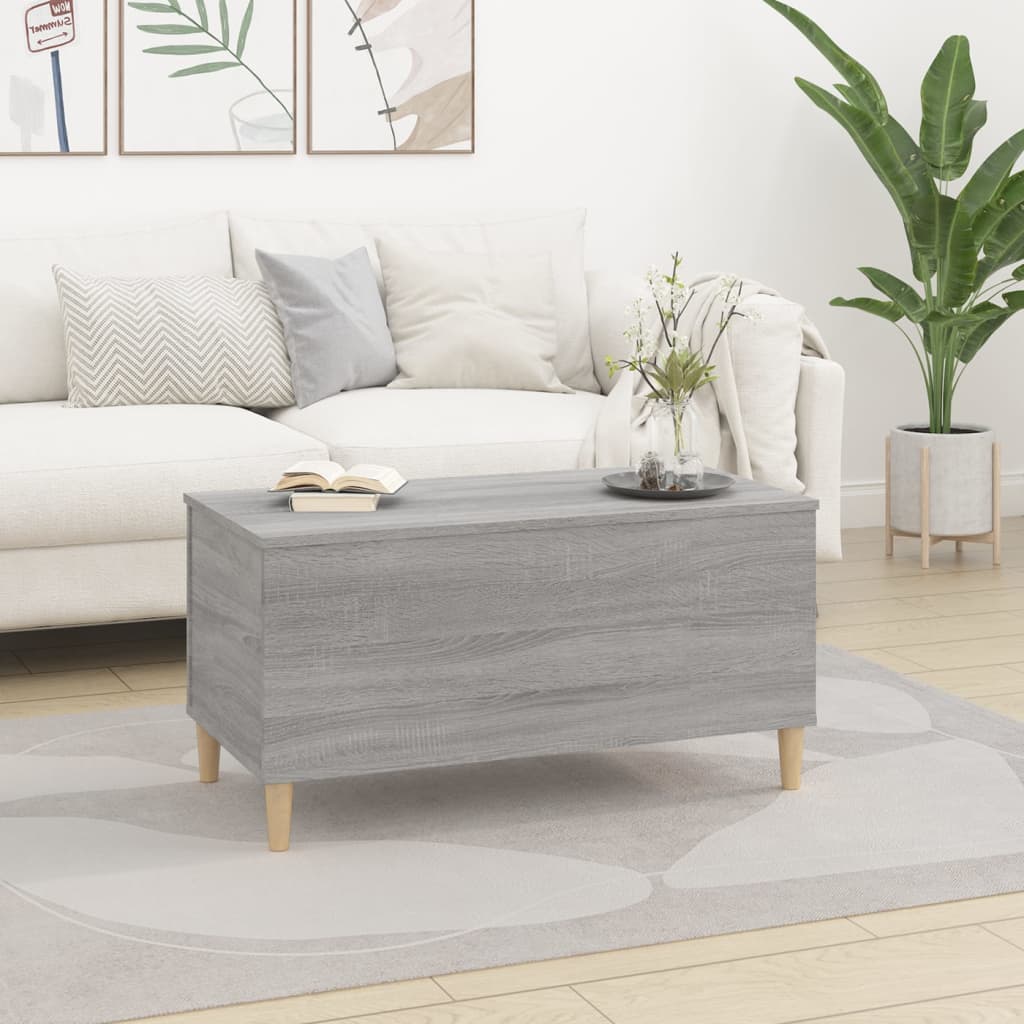 Sonoma coffee table gray 90x44.5x45 cm Engineered wood