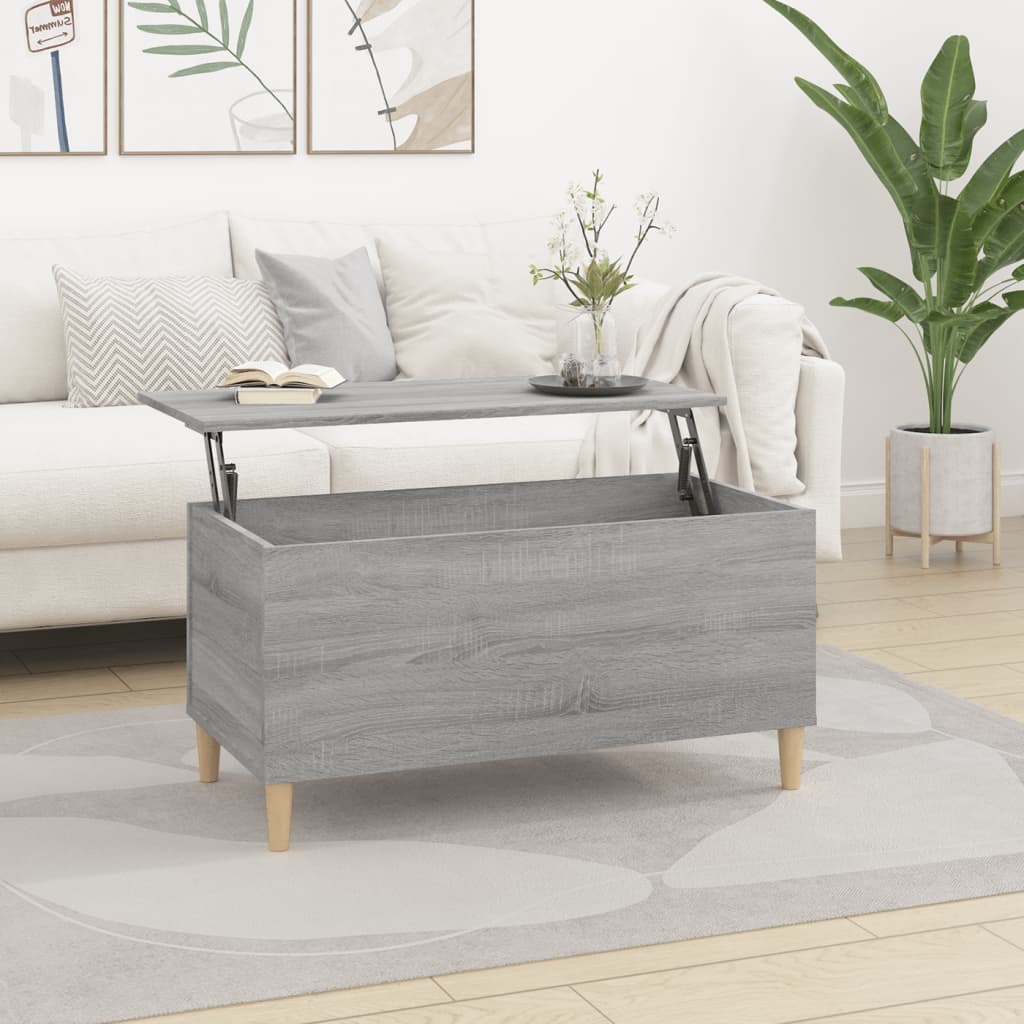 Sonoma coffee table gray 90x44.5x45 cm Engineered wood