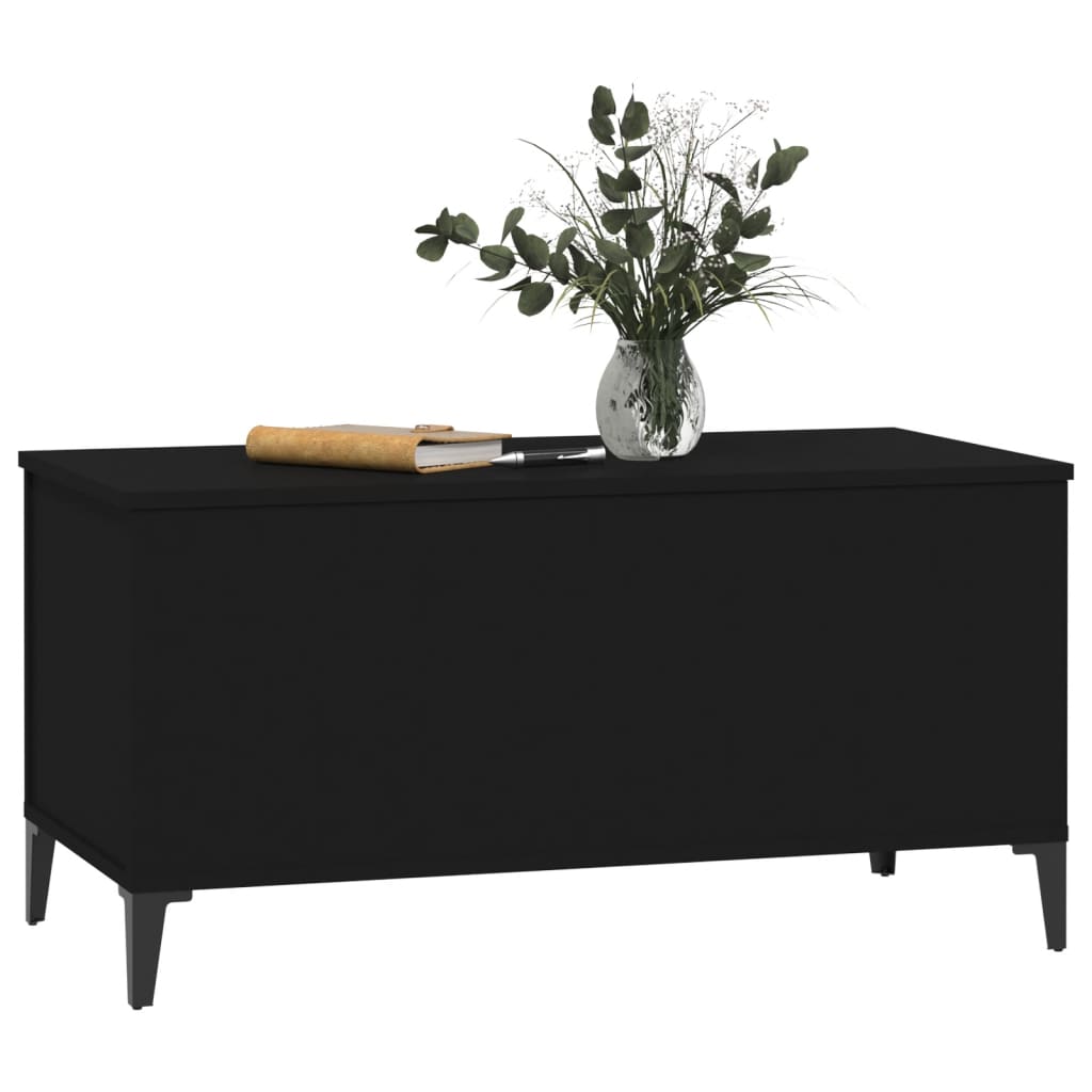 Table basse Noir 90x44,5x45 cm Bois d'ingénierie