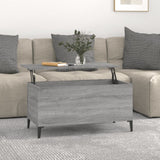 Sonoma grauer Couchtisch 90x44,5x45 cm Holzwerkstoff