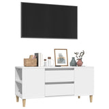 Meuble TV Blanc 102x44,5x50 cm Bois d'ingénierie