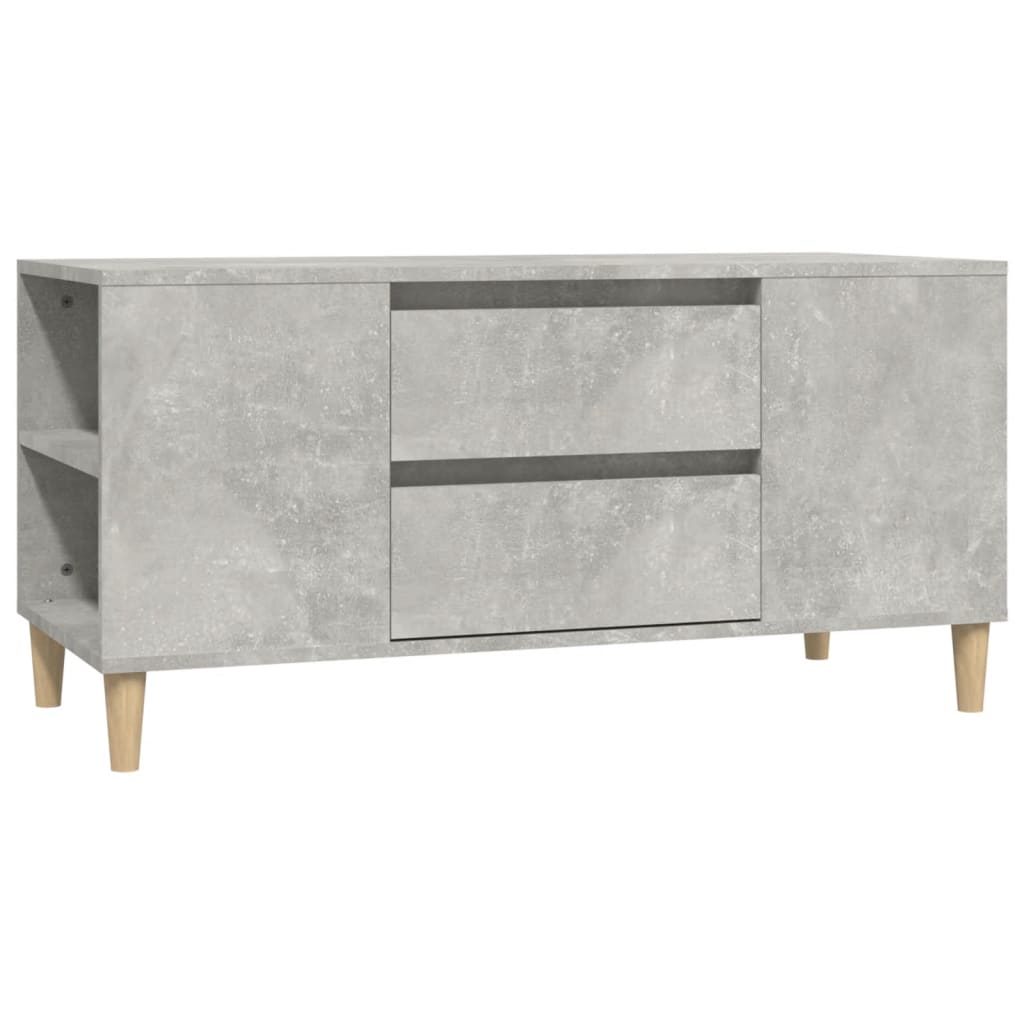 Meuble TV Gris béton 102x44,5x50 cm Bois d'ingénierie