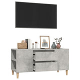 Meuble TV Gris béton 102x44,5x50 cm Bois d'ingénierie