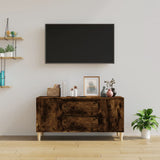 Meuble TV Chêne fumé 102x44,5x50 cm Bois d'ingénierie