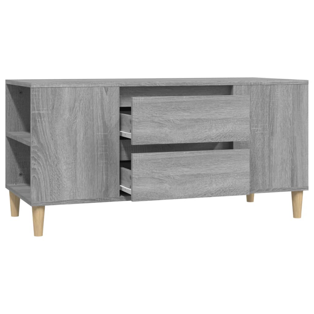 Meuble TV Sonoma gris 102x44,5x50 cm Bois d'ingénierie