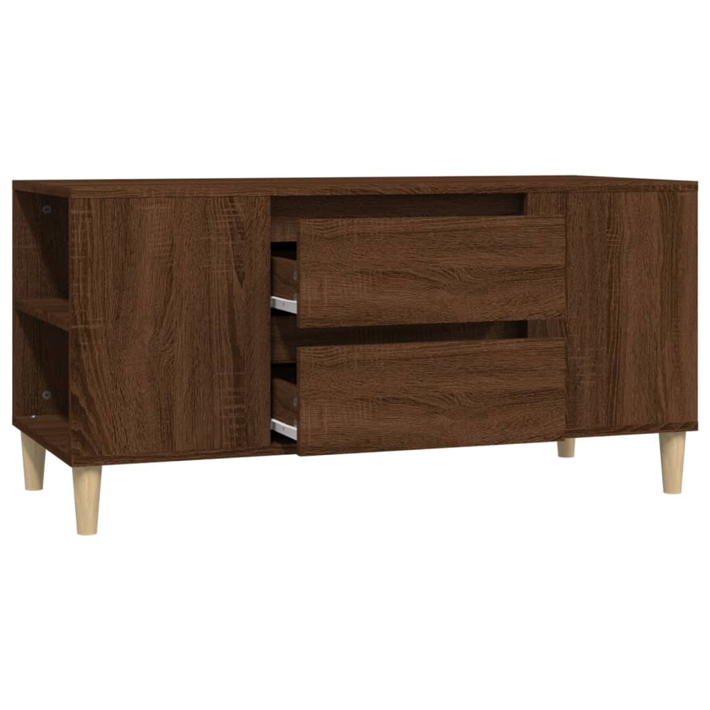 TV cabinet Brown oak 102x44.5x50 cm Engineered wood