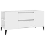 Meuble TV Blanc 102x44,5x50 cm Bois d'ingénierie