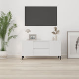 Meuble TV Blanc 102x44,5x50 cm Bois d'ingénierie