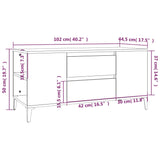 Meuble TV Blanc 102x44,5x50 cm Bois d'ingénierie