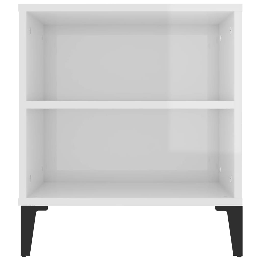 Meuble TV Blanc brillant 102x44,5x50 cm Bois d'ingénierie