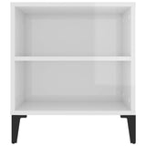 Meuble TV Blanc brillant 102x44,5x50 cm Bois d'ingénierie