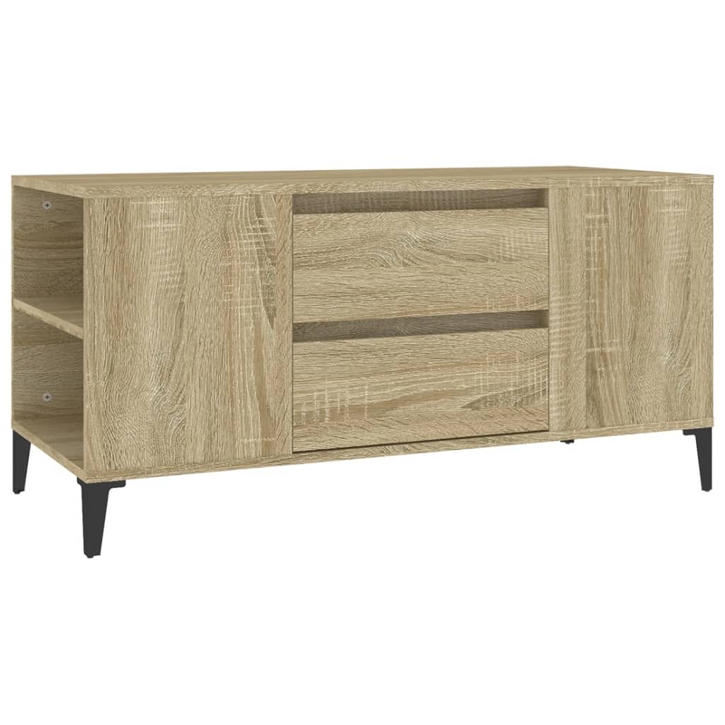 Meuble TV Chêne sonoma 102x44,5x50 cm Bois d'ingénierie