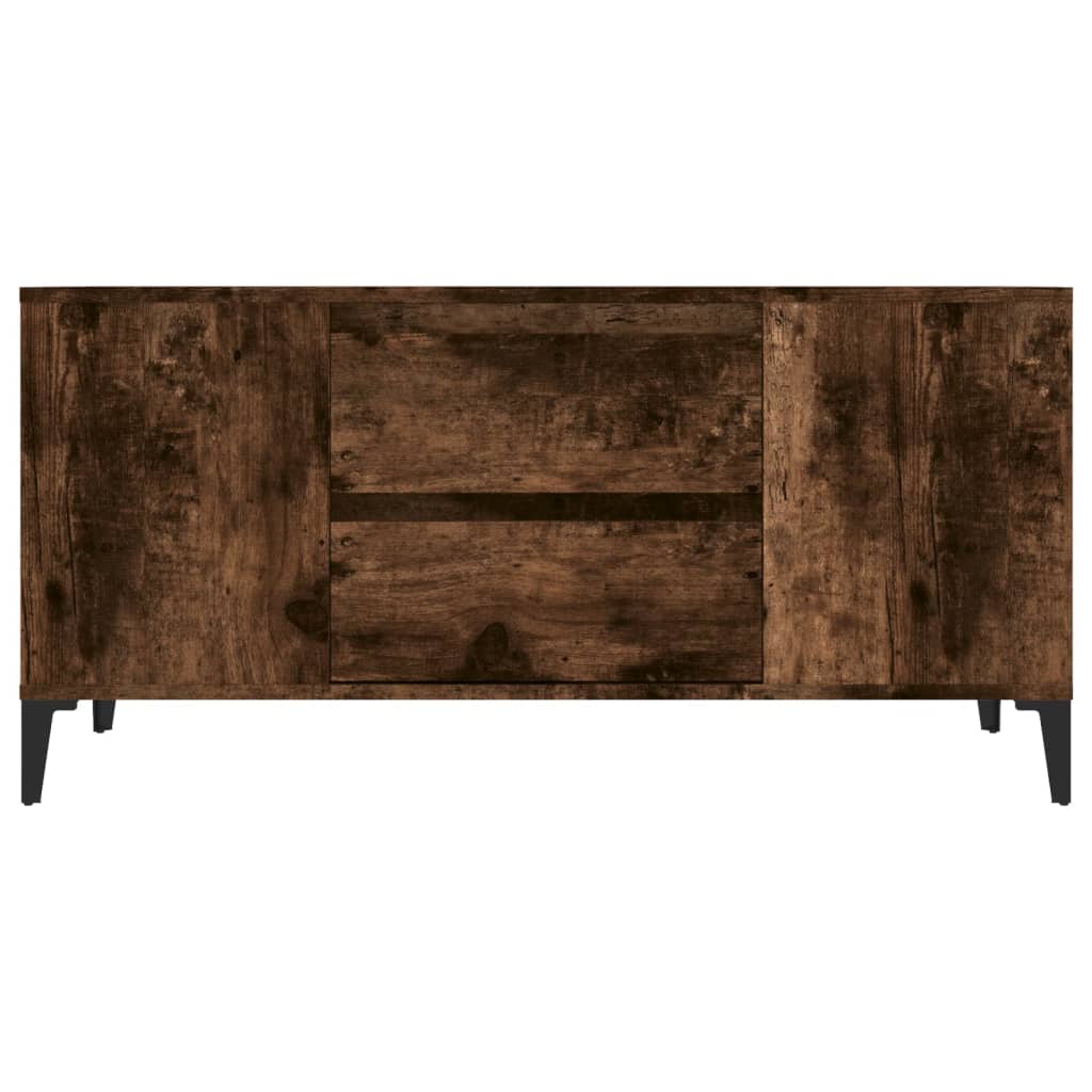 Meuble TV Chêne fumé 102x44,5x50 cm Bois d'ingénierie