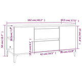 Meuble TV Chêne fumé 102x44,5x50 cm Bois d'ingénierie