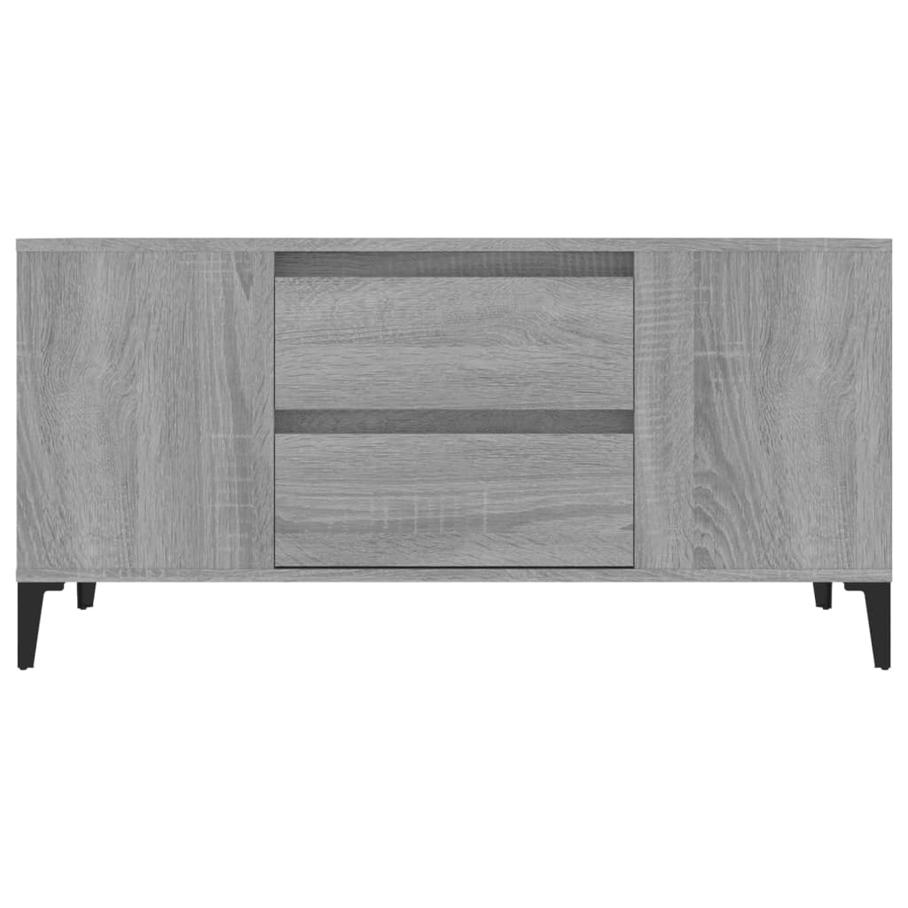 Meuble TV Sonoma gris 102x44,5x50 cm Bois d'ingénierie