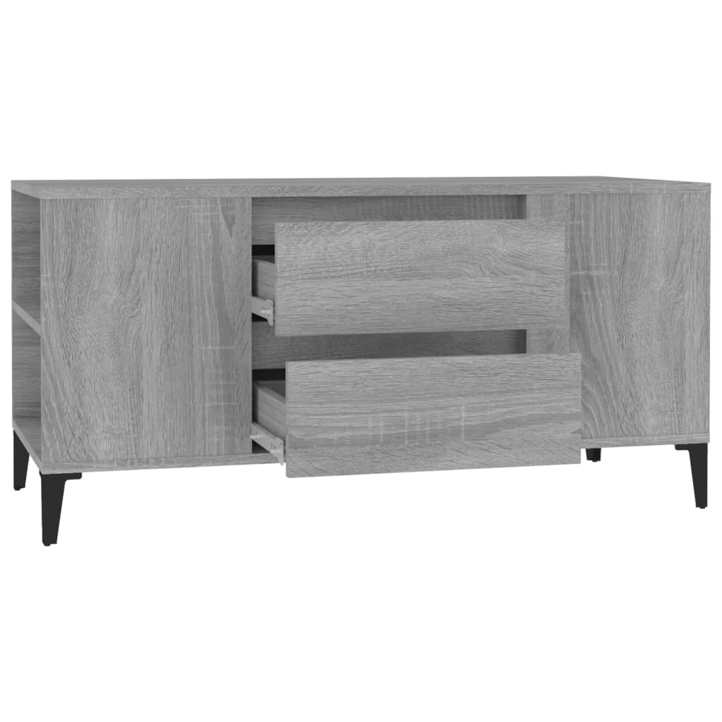 Meuble TV Sonoma gris 102x44,5x50 cm Bois d'ingénierie