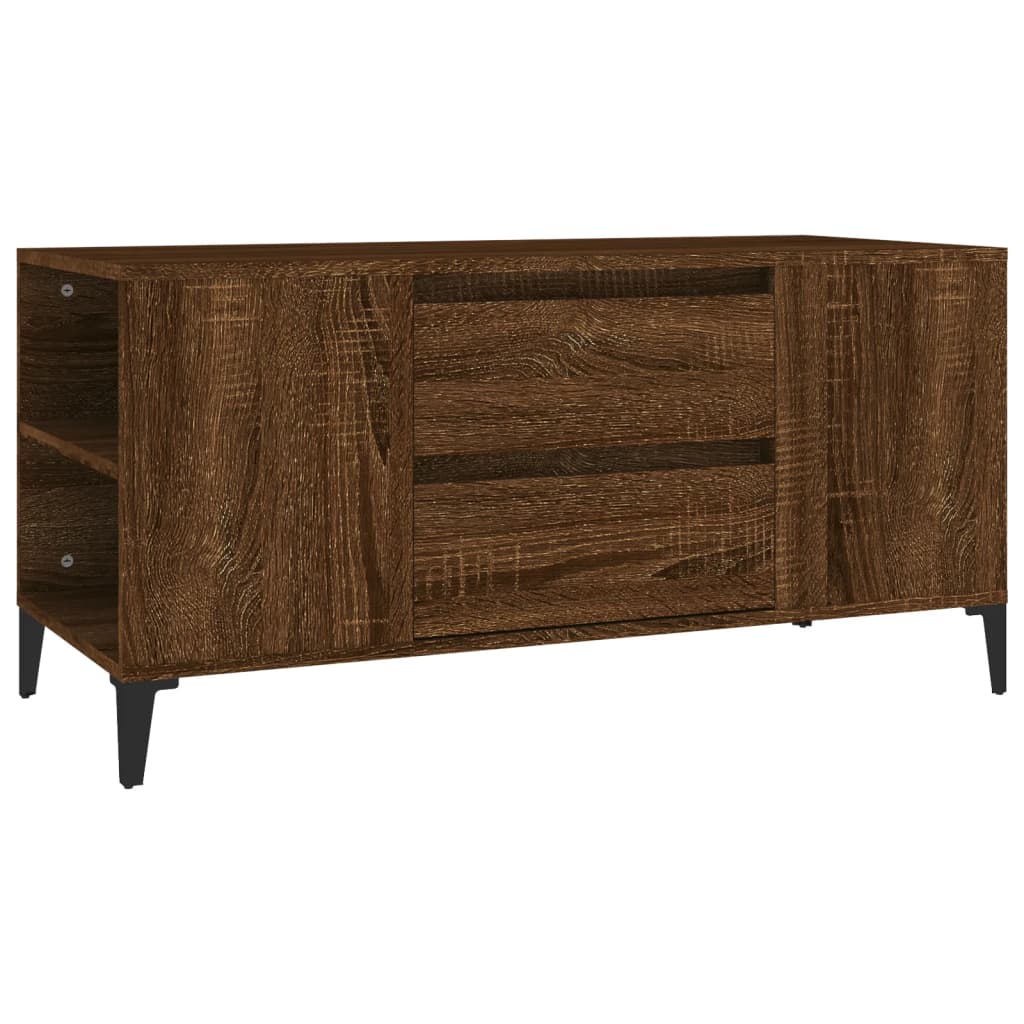 Meuble TV Chêne marron 102x44,5x50 cm Bois d'ingénierie