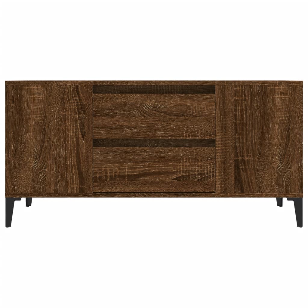 Meuble TV Chêne marron 102x44,5x50 cm Bois d'ingénierie