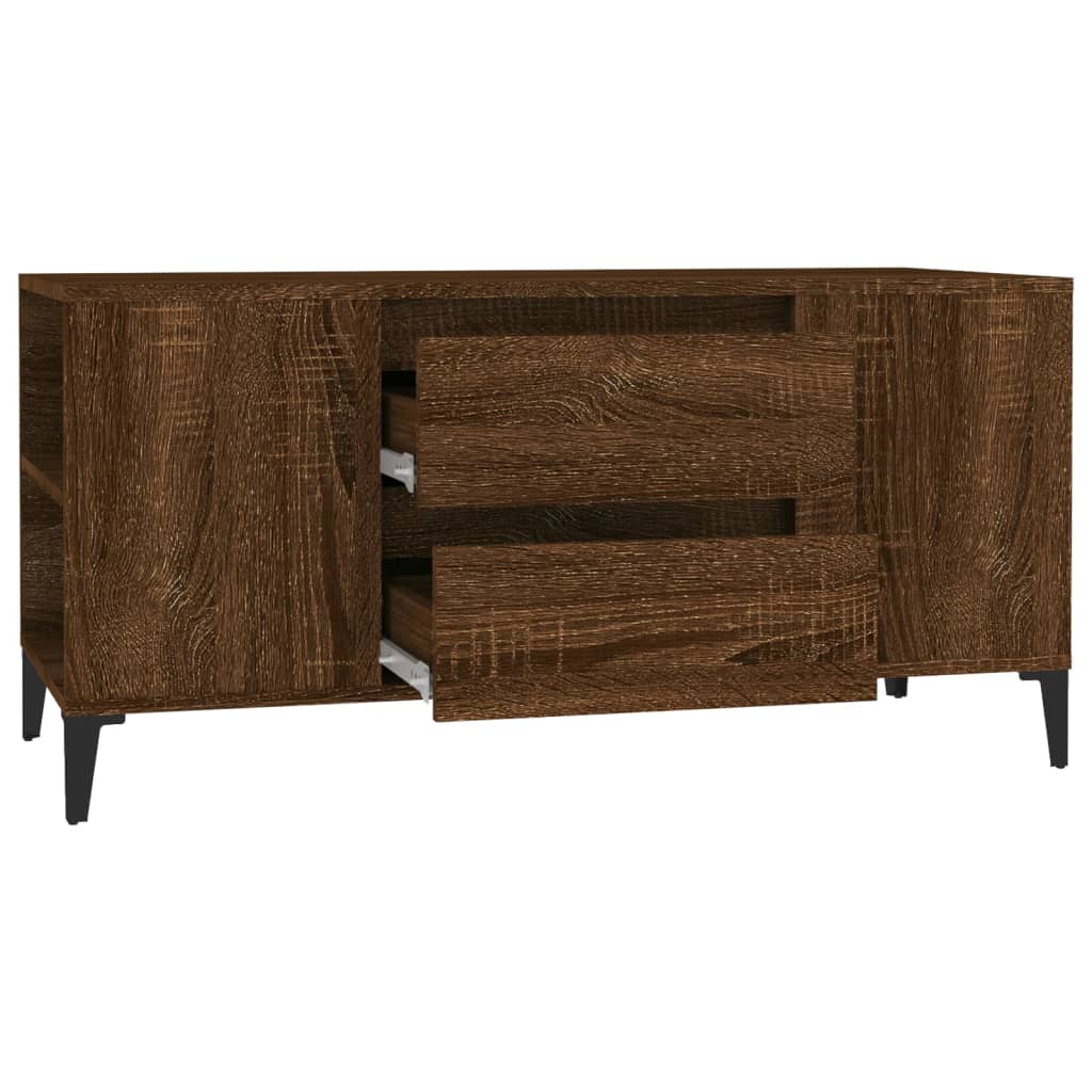 Meuble TV Chêne marron 102x44,5x50 cm Bois d'ingénierie